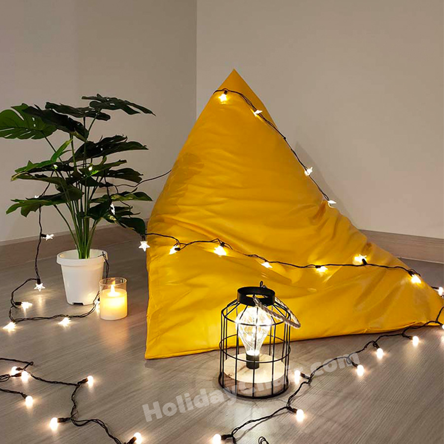 เก้าอี้เม็ดโฟม ทรงสามเหลี่ยม หนัง PU bean bag บีนแบค เบาะเม็ดโฟม เก้าอี้นั่งเล่น เบาะนั่งเม็ดโฟม บีนแบ็ก กันน้ำ ใช้กลางแจ้งได้ HC-061