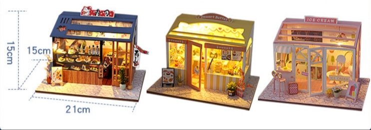 โมเดลร้านขายอาหารญี่ปุ่นเหมาะสำหรับนักสะสมและนัก DIY ของจิ๋วโดยเฉพาะ JAPANESE FOOD RESTAURANT