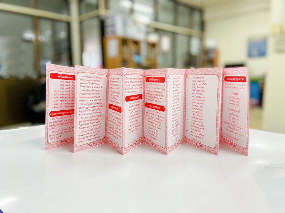 แผ่นพับสวดมนต์ ทำดี มีสุข สมปราถนา ( แพ็ค 25 แผ่น )กระดาษ : อาร์ตมัน จำนวน : 20 หน้า ขนาด : 9 x 15 cm.