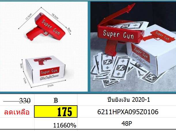 ปืนยิงเงิน 2020-1 ของเล่นปีใหม่ ของเล่นสร้างคอนเทนต์ ของเล่นยิงเงิน
