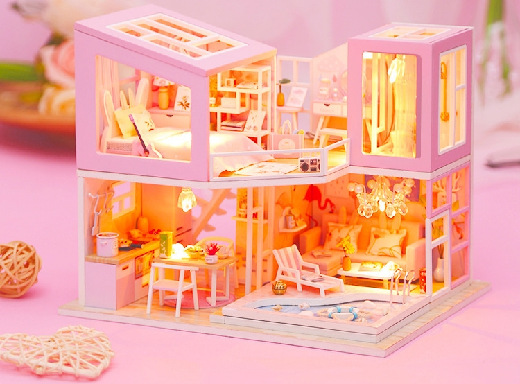 โมเดลบ้านจำลองเหมาะสำหรับบ้านตุ๊กตาLati Y ตุ๊กตาริกะจัง ตุ๊กตา bjd ตุ๊กตาบลายธ์