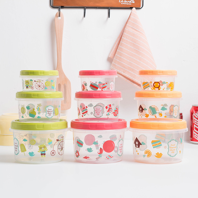 กล่องเก็บของสด เก็บดินปั้น ดินไทย ดินญี่ปุ่นเพื่อยืดอายุการใช้งานขวดกลมขนาด260ml ฝาครอบสีโปร่งใสกลมปิดผนึกกล่อง DIY กล่องเก็บของดินเหนียวเบา