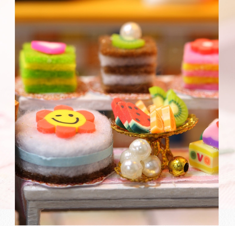 โมเดลจำลองร้านขายขนมเค๊กรุ่นใหม่ปี 2021ในสไตล์เบเกอรี่คลาสสิคสำหรับนักสะสมและนักDIY