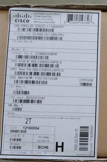CISCO WS-C3560G-24PS-S