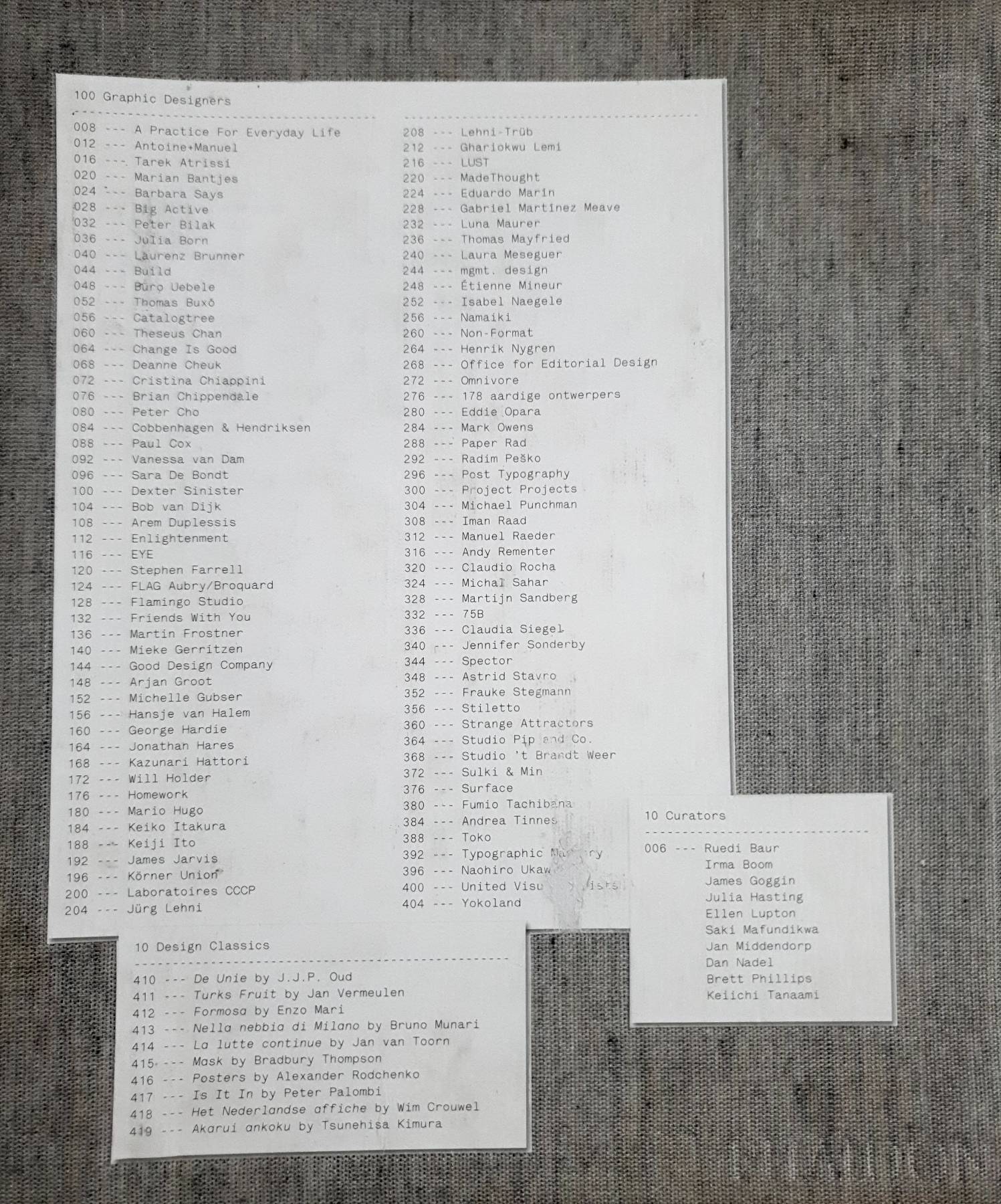 Area_2 100 Graphic Designers - 10 Curators - 10 Design Classics / Livro de Referência / Phaidon Press (Hardcover)