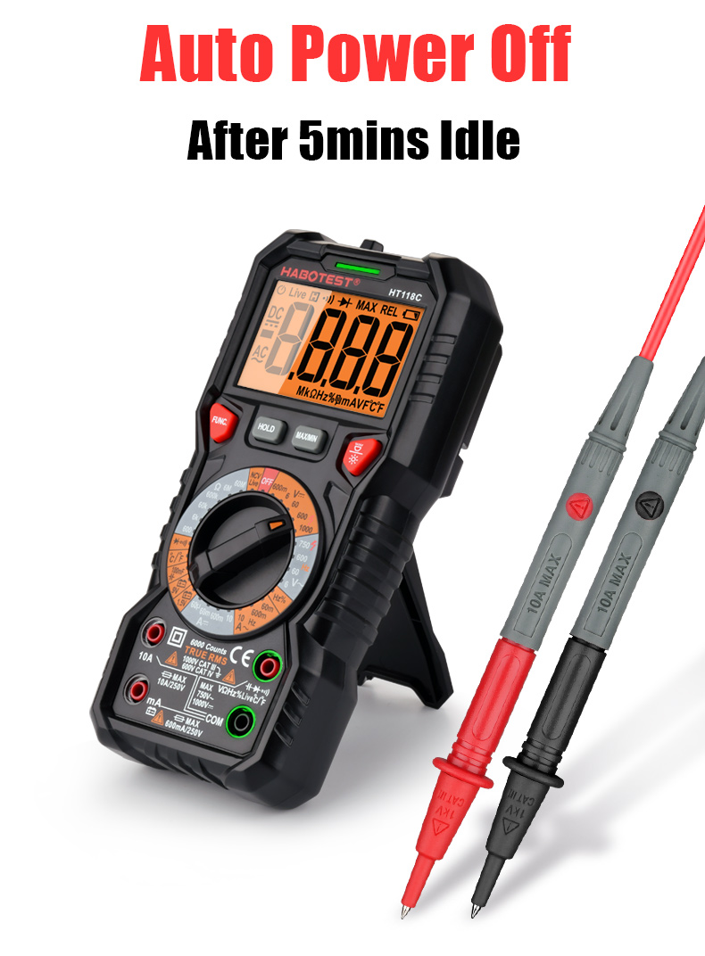 HABOTEST HT118C Digital Multimeter Auto Range