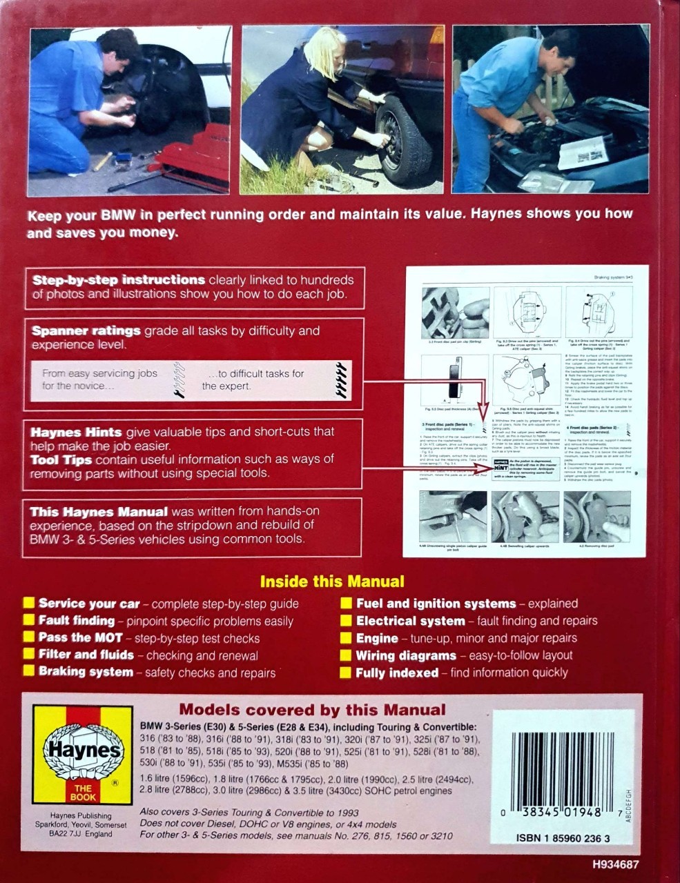 BMW 3- & 5- SERIES : Haynes Service and Repair Manual