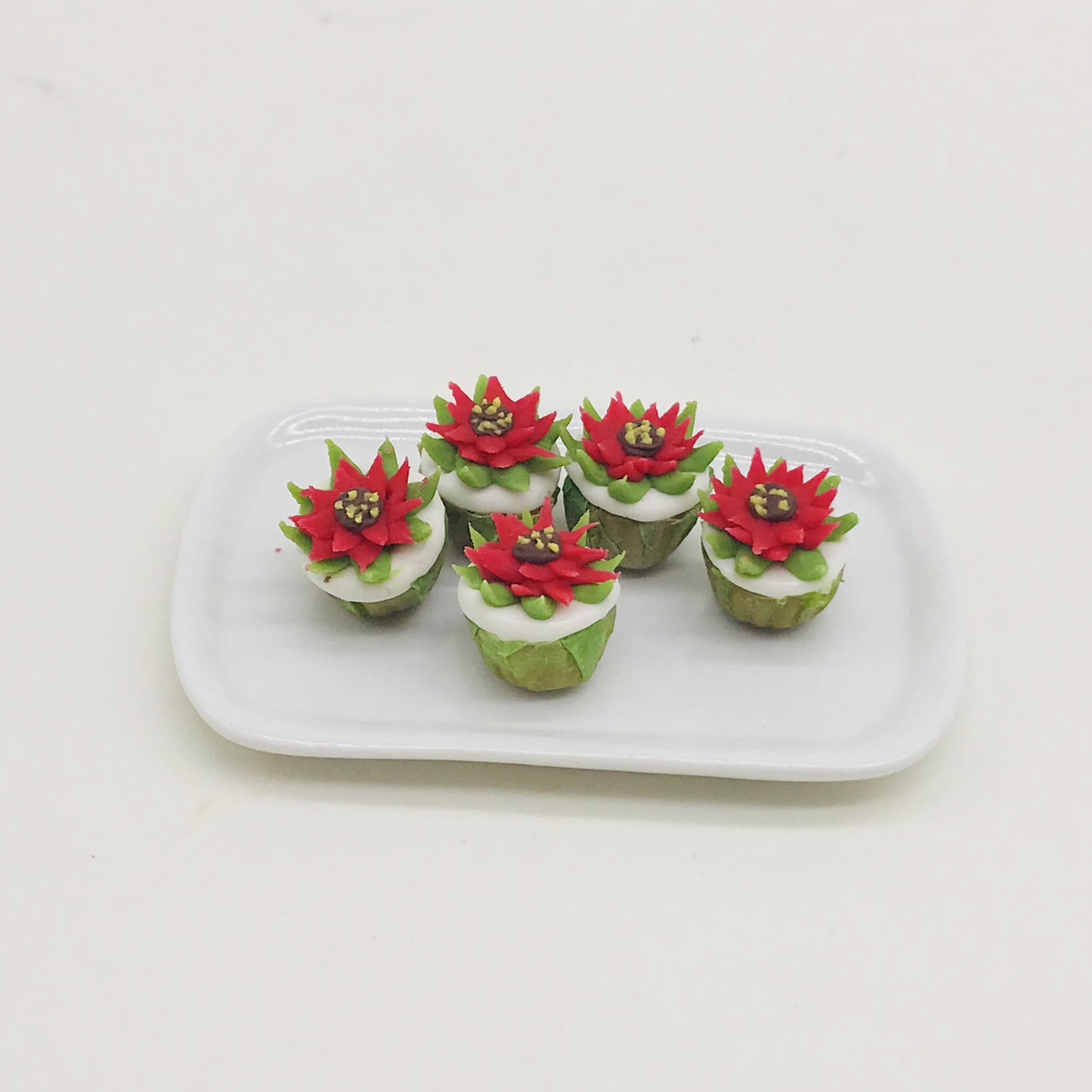 10 ชิ้น / ชุด คัพเค้กคริสมาสต์จิ๋ว