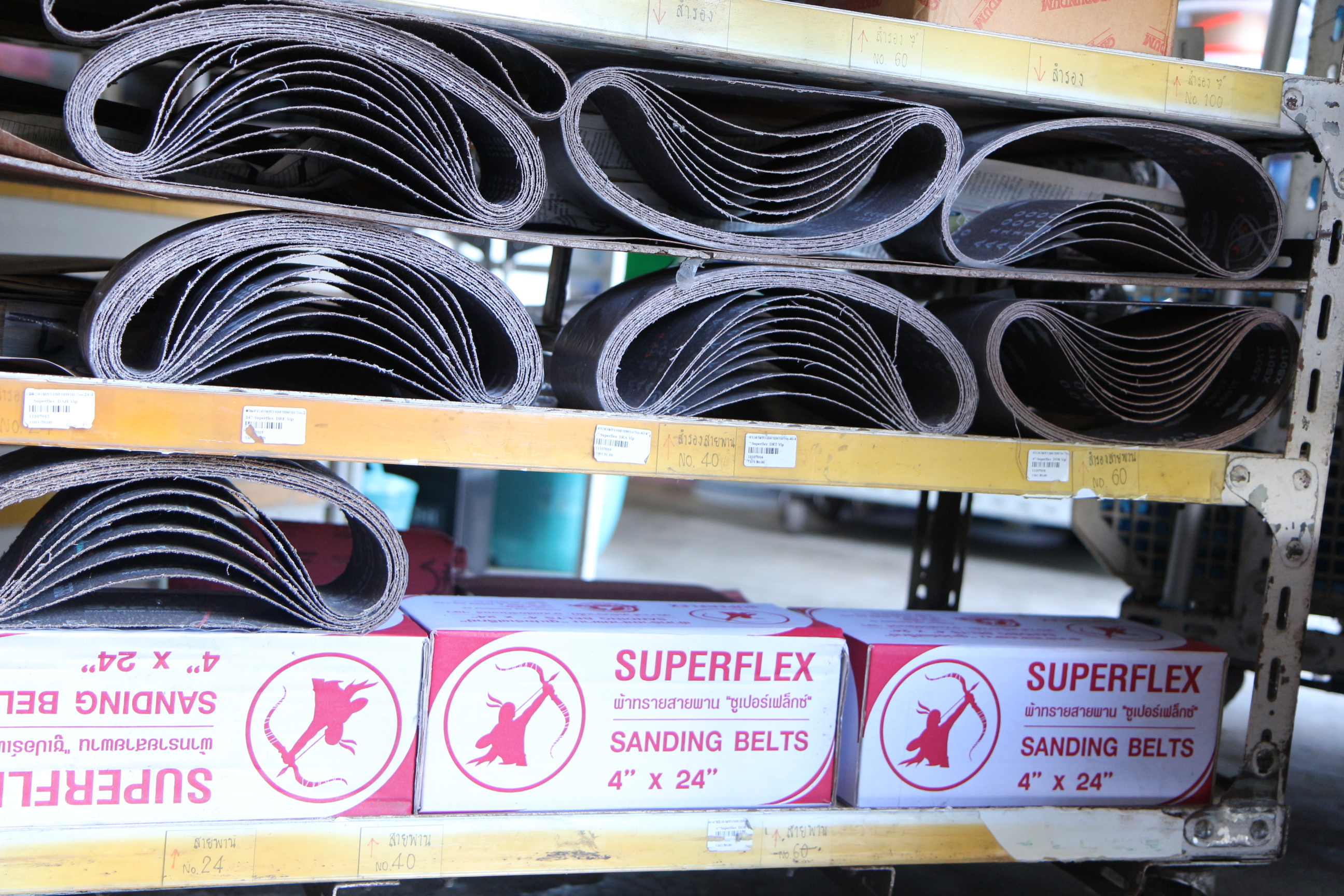 กระดาษทรายสายพาน/No.100/4"x24"/Superflex