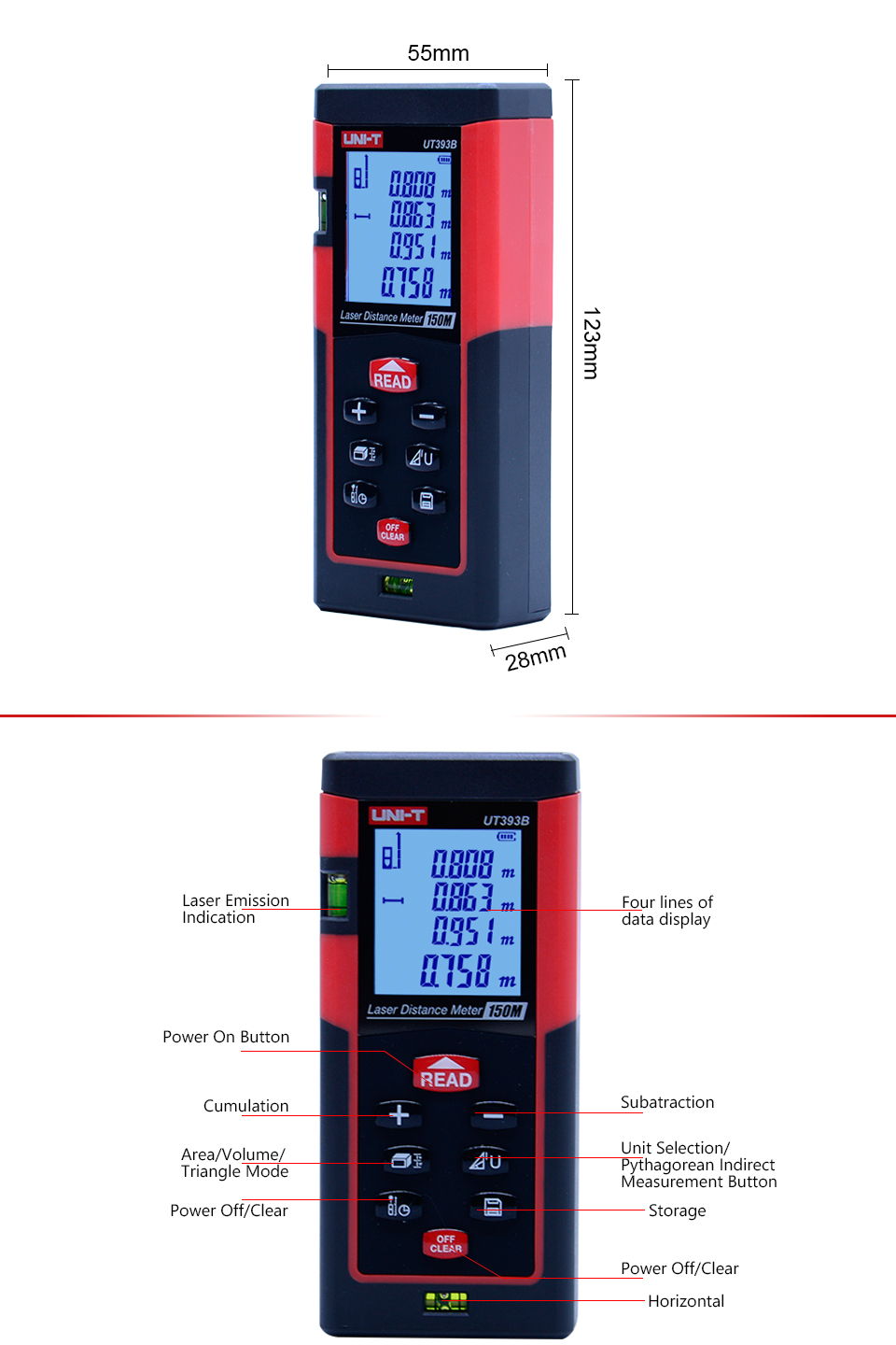 UNI-T UT393B Laser Distance Meter