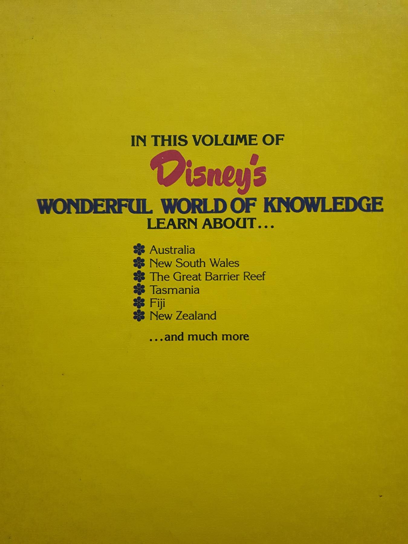 Disney Wonderful World of Knowledge Vol. 23 Australia and Ocean in 1988 (Hardcover)