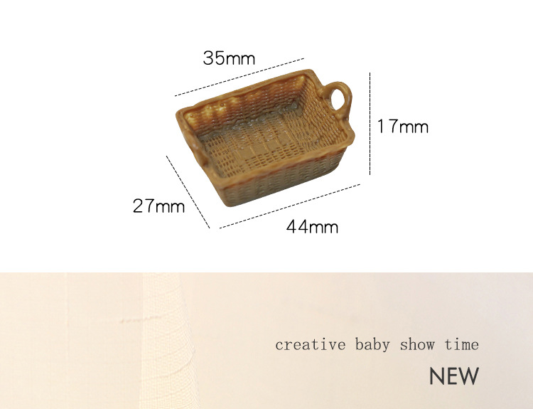 ตะกร้าจิ๋วงานจำลองชุดตะกร้าใส่ขนมปังจิ๋วเหมาะสำหรับนักสะสมของจิ๋วและนำไปตกแต่งงานดินปั้นจิ๋วชุดเบเกอรี่