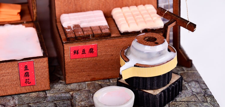 โมเดลจำลองร้านขายขนมญี่ปุ่นจิ๋วสไตล์โบราณเหมาะสำหรับประดิษฐ์เพื่อเป็นของขวัญ ของสะสม ร้านค้าอนุรักษ์ความเป็นสไตล์จีน