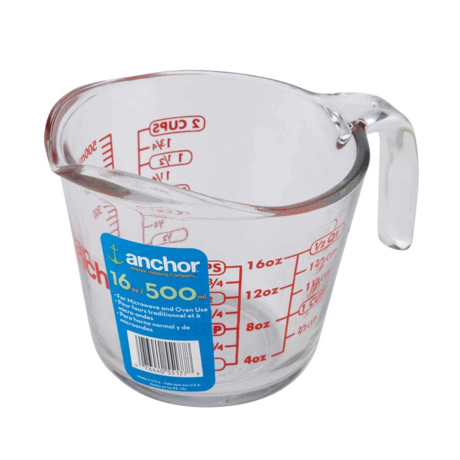 ถ้วยตวงแก้ว ( Anchor ) 500 ml.