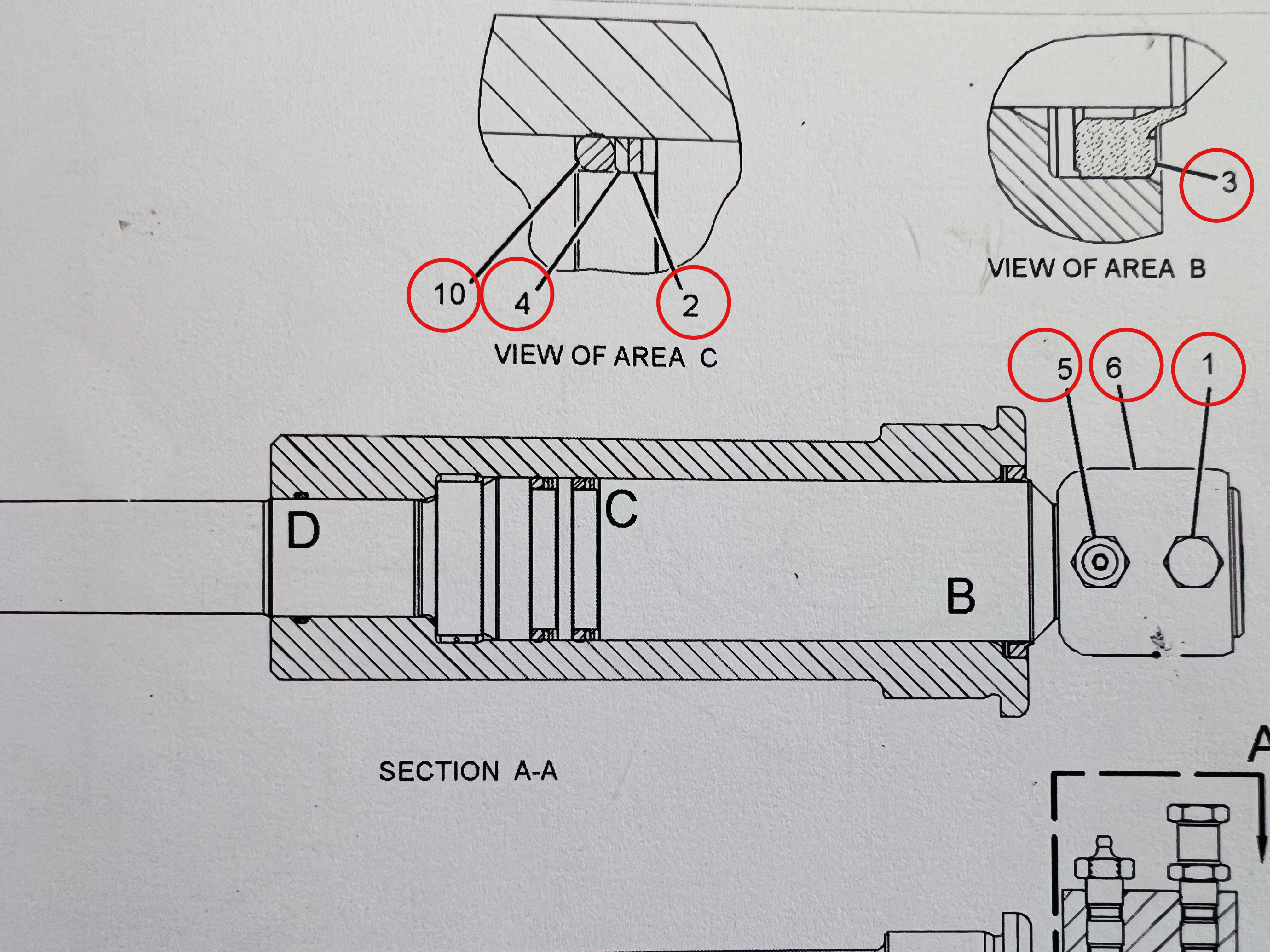 ชุดลูกสูบเร่งแทรคพร้อมซีลและหัวอัดจาระบีCAT320