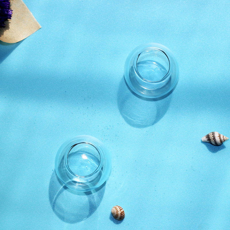 โหลแก้วจิ๋วสำหรับงานปั้นจิ๋วจากดินไทย วัสดุจากแก้วเป่าสีใสงานเกรดเอ