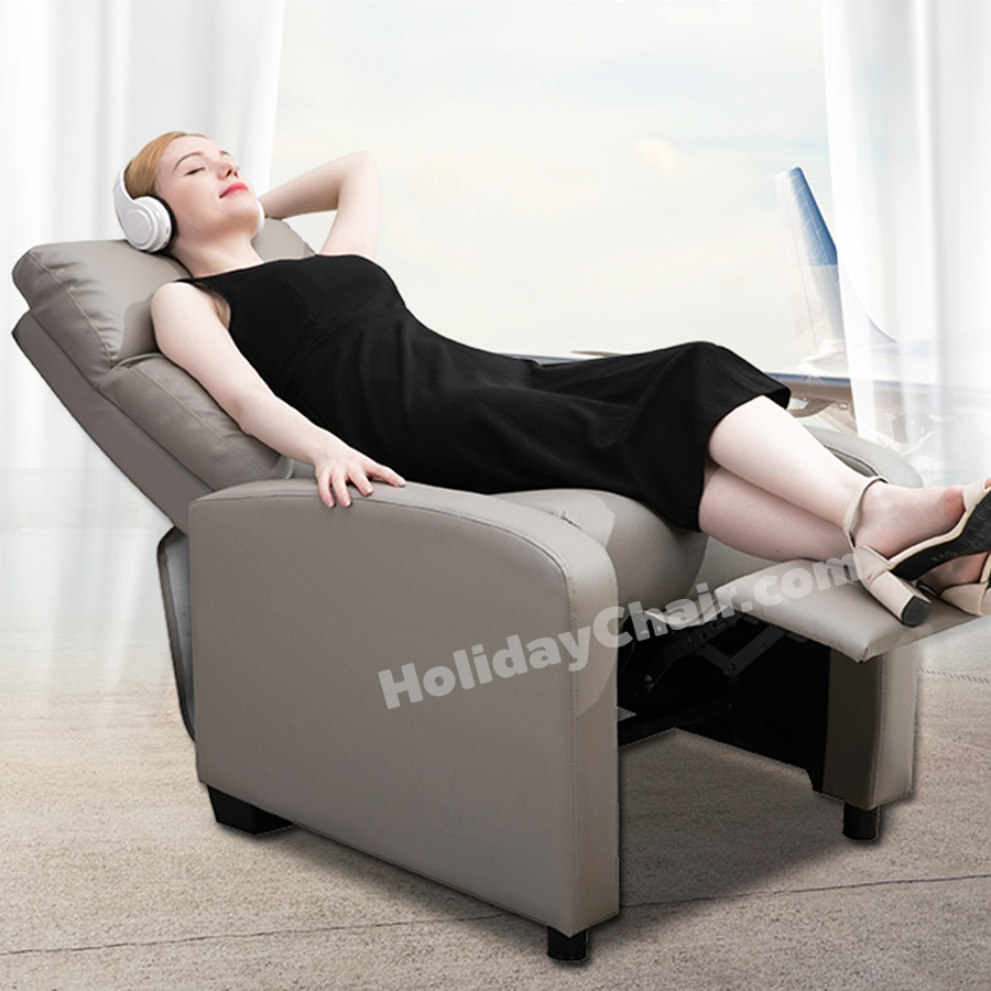 โซฟาหนังเทียม โซฟาหนัง เก้าอี้โซฟา เก้าอี้ปรับระดับ โซฟาเดี่ยว เก้าอี้ปรับเอนนอน เก้าอี้เอนนอน โซฟาพักผ่อน เก้าอี้เอนหลัง HC-052 (สีน้ำตาลเข้ม)