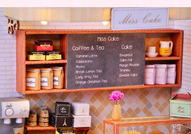 โมเดลร้านคาเฟ่จำลองสไตล์ยุโรป Cafe in the morning ชุดใหม่ล่าสุด2019สำหรับนักประดิษฐ์และนักสะสม