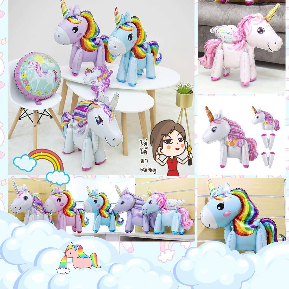 ลูกโป่งฟอยด์ยูนิคอร์นสำหรับจัดตกแต่งห้องของเด็กหรือจัดปาร์ตี้เทศกาลหรือโอกาสต่างๆ