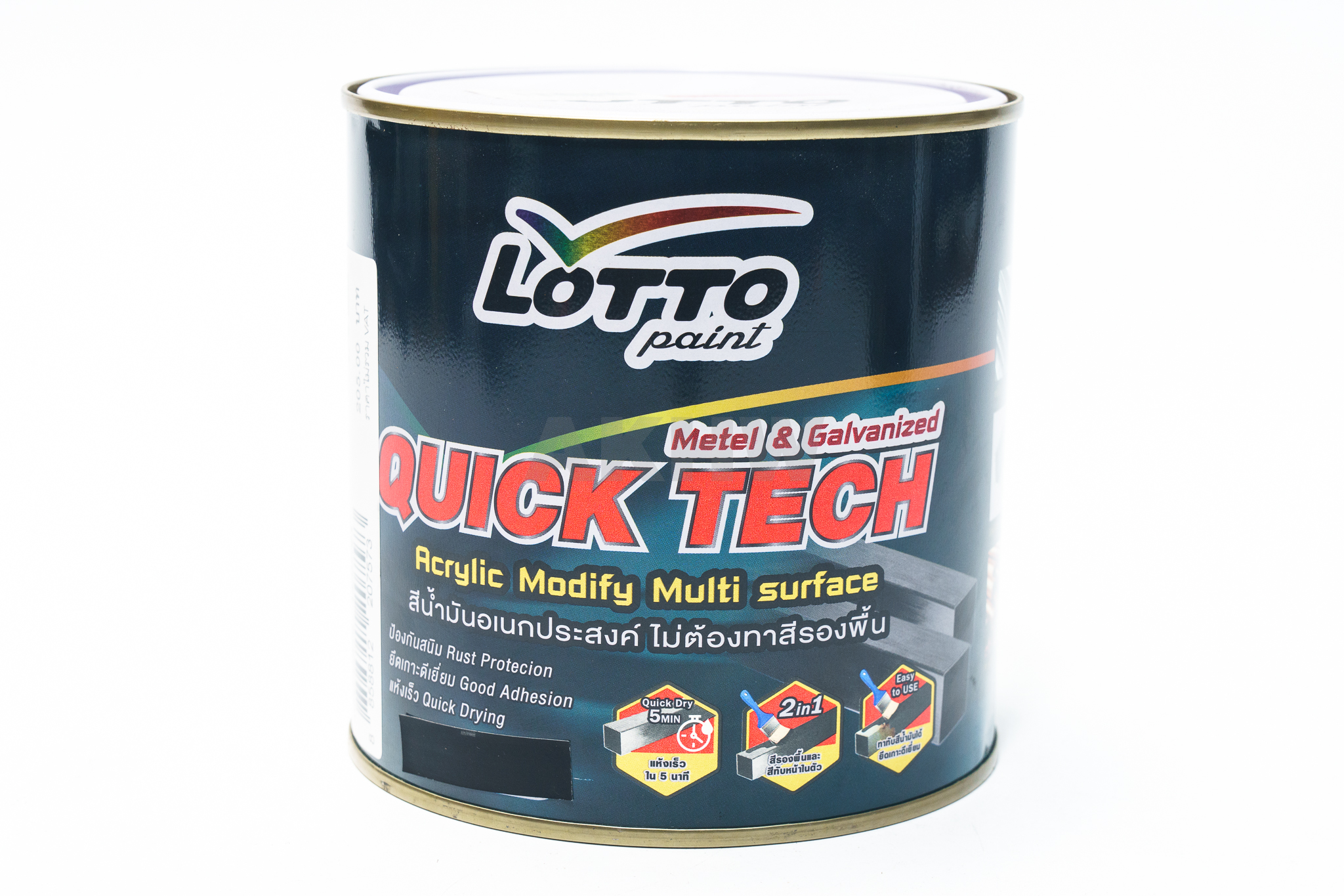 สีทาเหล็กกัลวาไนซ์ LOTTO(ลอตโต้) ไม่ต้องทาสีรองพื้น กันสนิม แห้งเร็ว