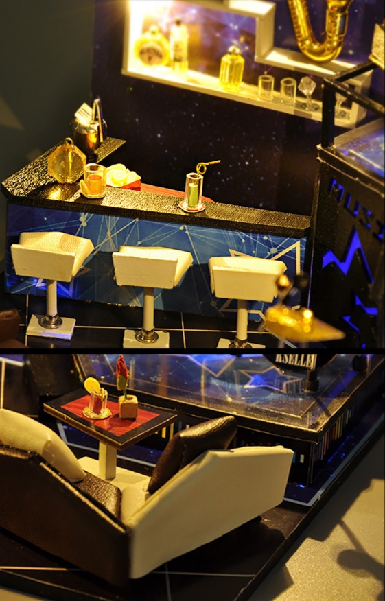 โมเดลคอนเสริต์จำลองห้องดนตรีจำลองสำหรับนักสะสมและรักการประดิษฐ์ TW3 star fantasy night building model