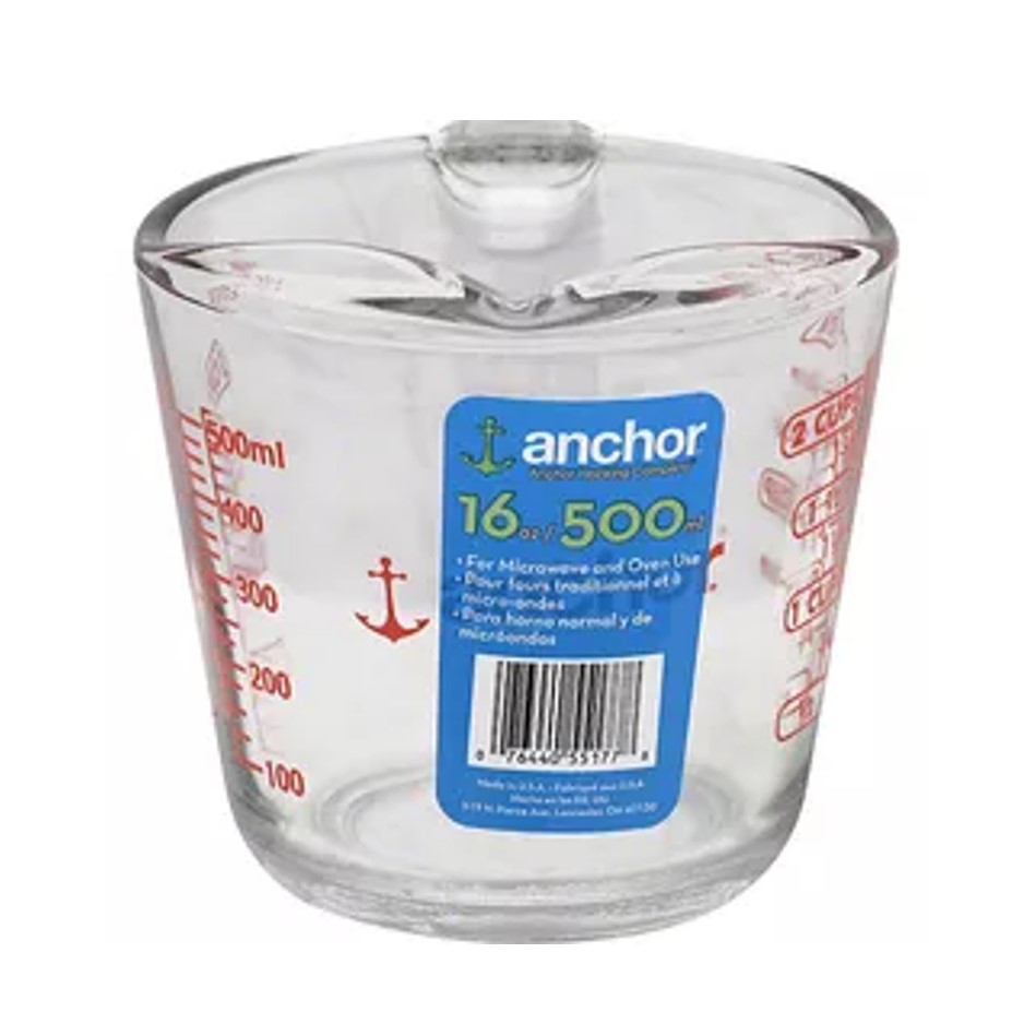 ถ้วยตวงแก้ว ( Anchor ) 500 ml.