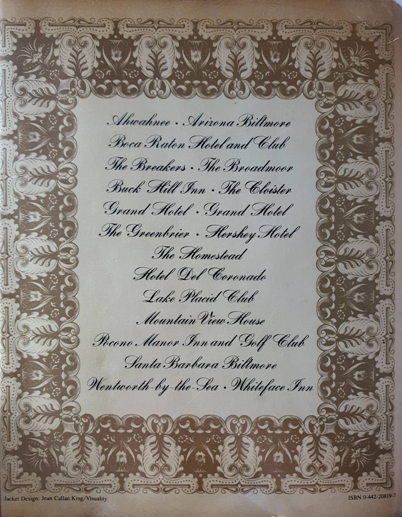 The Last of the Grand Hotels Kramer, J.J. , 1978