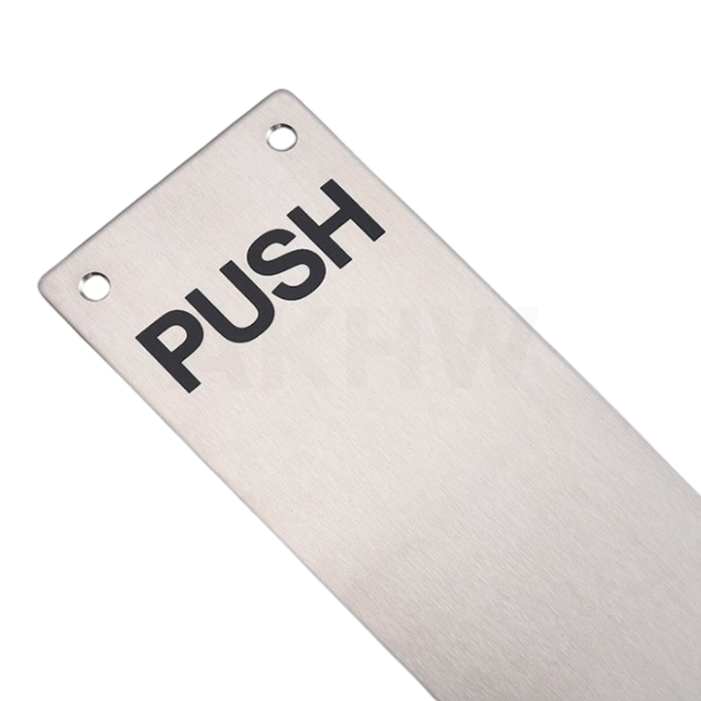 แผ่นเพลทสำหรับผลักประตู(PUSH)/ดึงประตู(PULL) สแตนเลส SUS304 KingsMan [ขายปลีก/ส่ง ราคาถูก]
