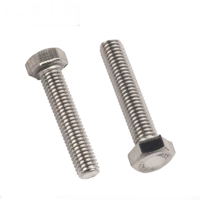 น๊อตหัวเหลี่ยม ชุบขาว