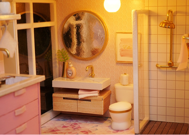 โมเดลบ้านตุ๊กตาสไตล์ล๊อฟธีมชมพู เจ้าหญิงแสนหวานPINK ANGEL HOUSE