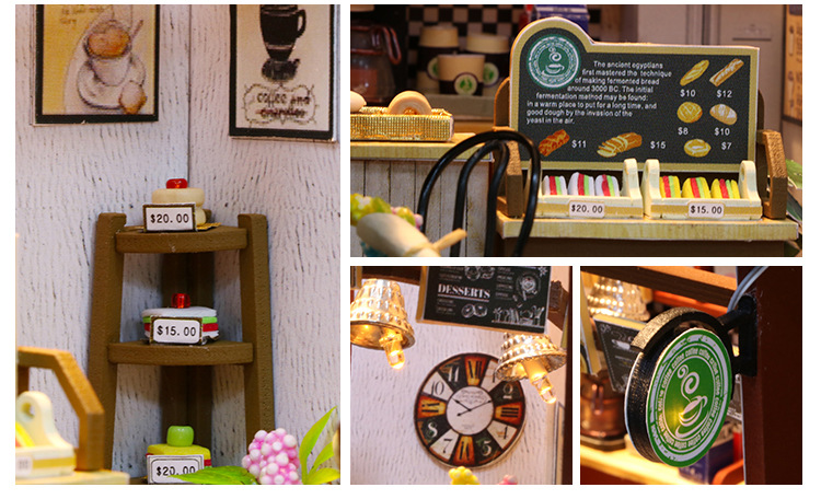 โมเดลเด่นดังแห่งความสุขของคอกาแฟCoffee time modelโมเดลร้านกาแฟจำลอง ร้านคาเฟ่ ชุด coffee time คลาสสิคสไตบ์น่าสะสม