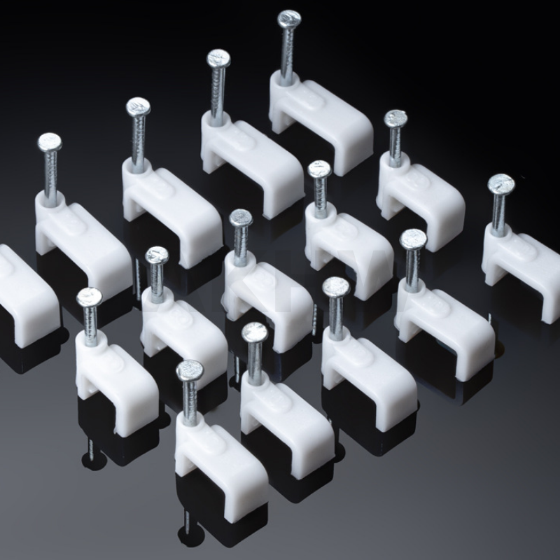 กิ๊บตอกสายไฟ VFF VAF 2x1.5 2x2.5 2x4sqmm. สำหรับรัดสาย ยึดสายเข้ากับผนังคอนกรีต/ผนังไม้ [แพ็ค100ชิ้น]