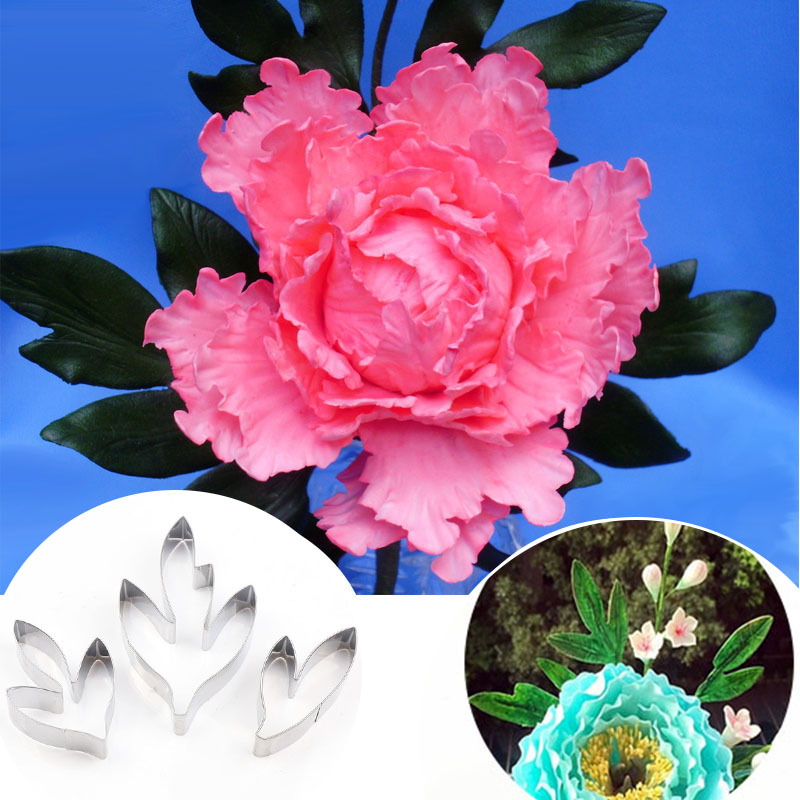 แม่พิมพ์ประดิษฐ์ดอกไม้ชุดดอกA339 Peony Leaf cutter setใบดอกโบตั๋นสำหรับพิมพ์ดินไทย ดินญี่ปุ่นเหมาะกับผู้ที่รักการปั้นดอกไม้ดิน