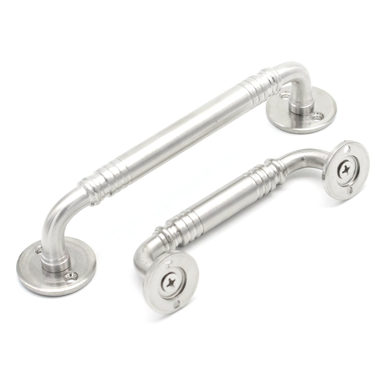 มือจับประตู/หน้าต่างสแตนเลสแท้ KingsMan แบบตันก้านโค้ง หนาทนทาน ไม่เป็นสนิม [ขายส่ง]