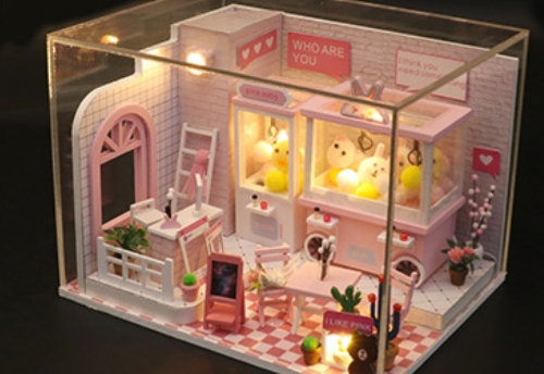 โมเดลจำลองร้านคีบตุ๊กตา หยอดเหรียญ สไตล์ญี่ปุ่น เหมาะสำหรับนักประดิษฐ์และนักสะสมโมเดลโดยเฉพาะ