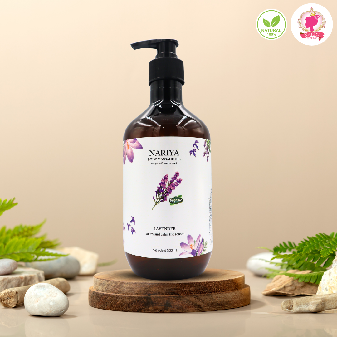 น้ำมันนวดอโรม่า Body Massage Oil กลิ่นลาเวนเดอร์ ขนาด 500 มิลลิลิตร น้ำมันนวด นวดผ่อนคลายอ สำเนา SKU-00230