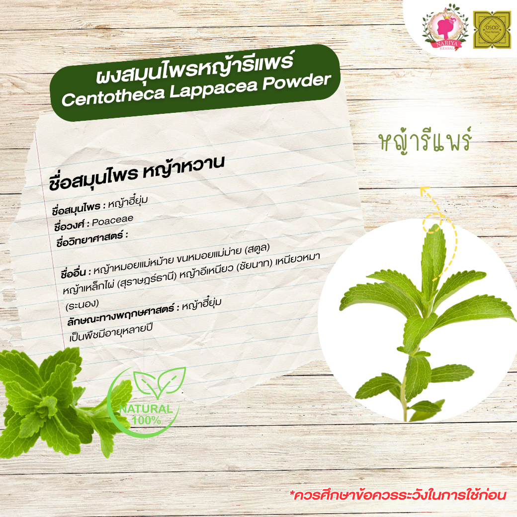 ผงหญ้ารีแพร์ (Centotheca Lappacea Powder) ขนาด 500 1000 กรัม หญ้ารีแพร์ บดละเอียด สมุนไพร แท้100% FG-HBP-097