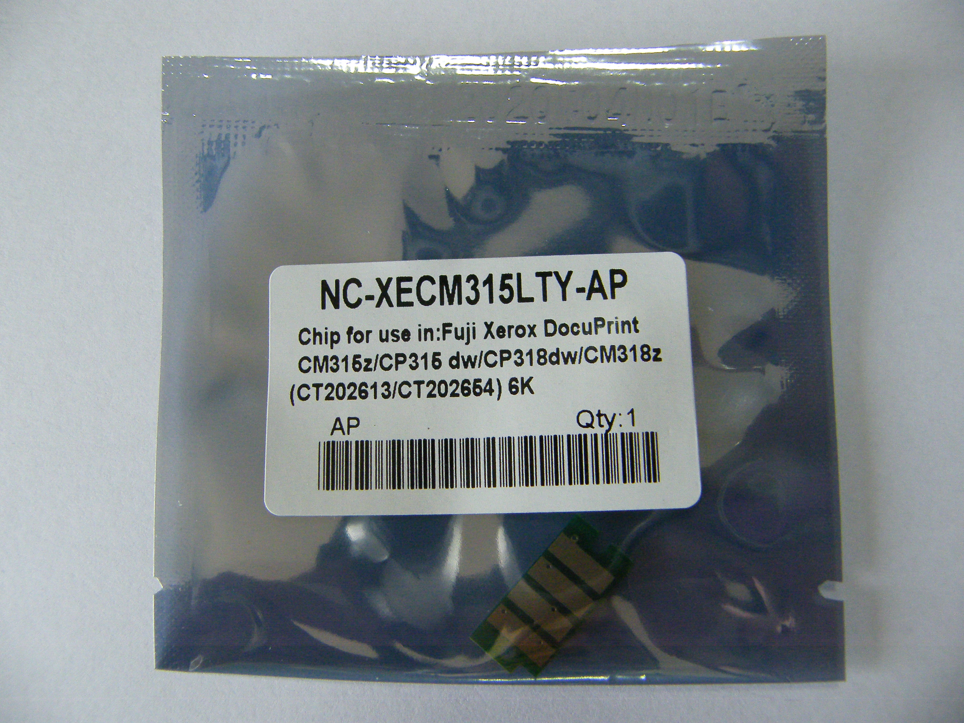 XEROX CHIP TONER CP315 CT202610/CT202651BLACK & CT202611/CT202652CYAN & CT202612/CT202653MAGENTA CT202613/CT202654 YELLOW 6K 350 กรัม
