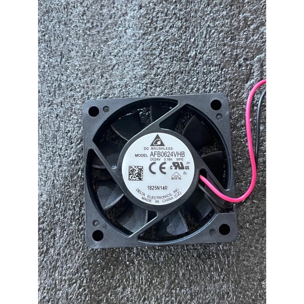 AFB0624VHB DC24V 0.16A FAN CNC 60x60x15 2สาย