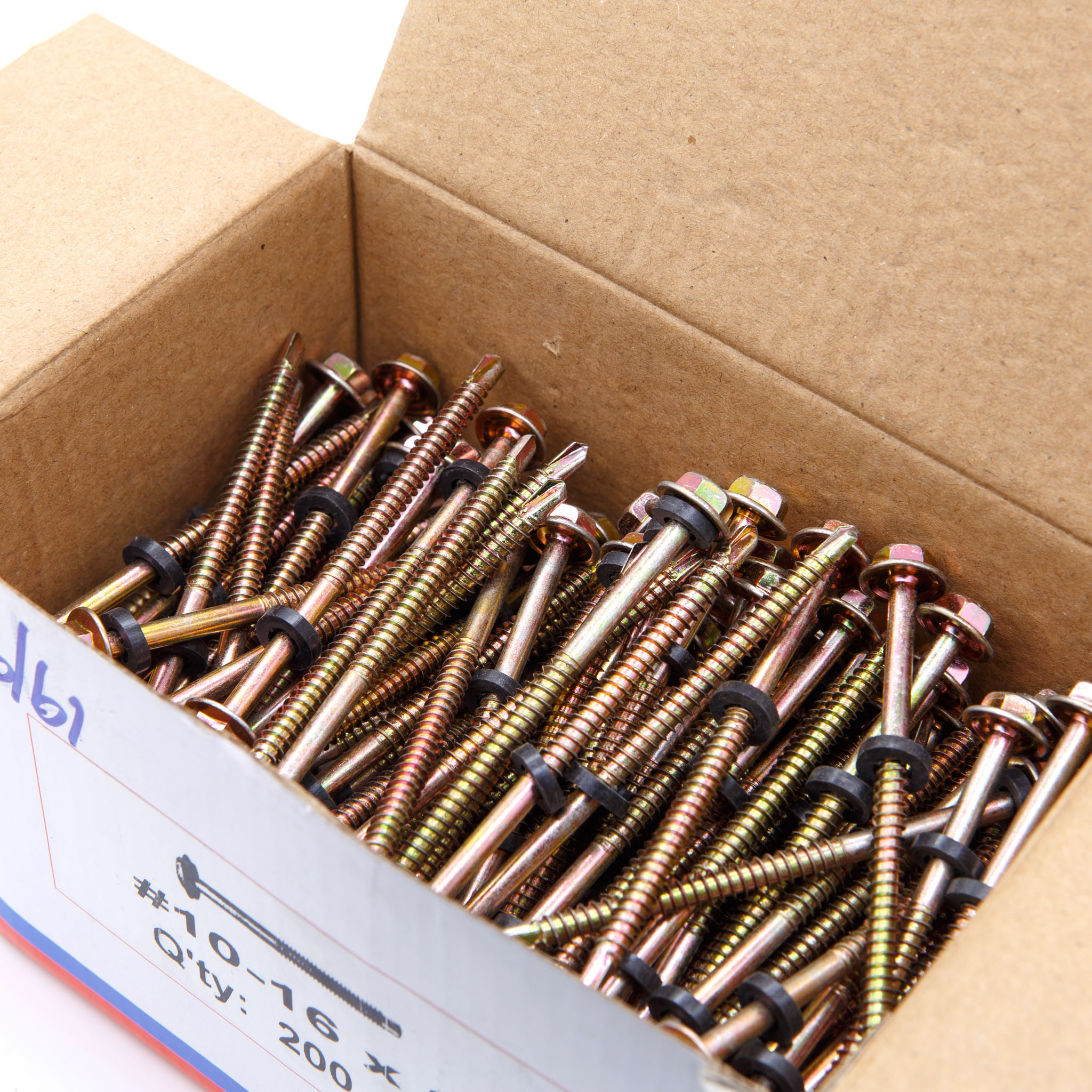 น๊อตปลายสว่านยึดแปเหล็ก หรือ สกรูหัวบล็อคยิงเหล็ก(สกรูลอนคู่แปเหล็ก) (100ตัว/แพ็ค)[ขายส่ง]