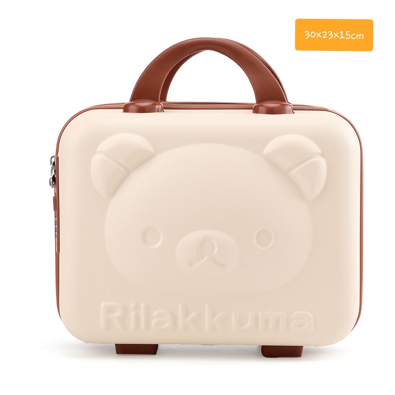 กระเป๋าน้องหมีสีเงิน Rilakkuma กระเป๋าอเนกประสงค์ เหมาะสำหรับเก็บของเครื่องใช้เดินทางไปต่างประเทศหรือต่างจังหวัดหมอแก่การพกพาน้ำหนักเบา
