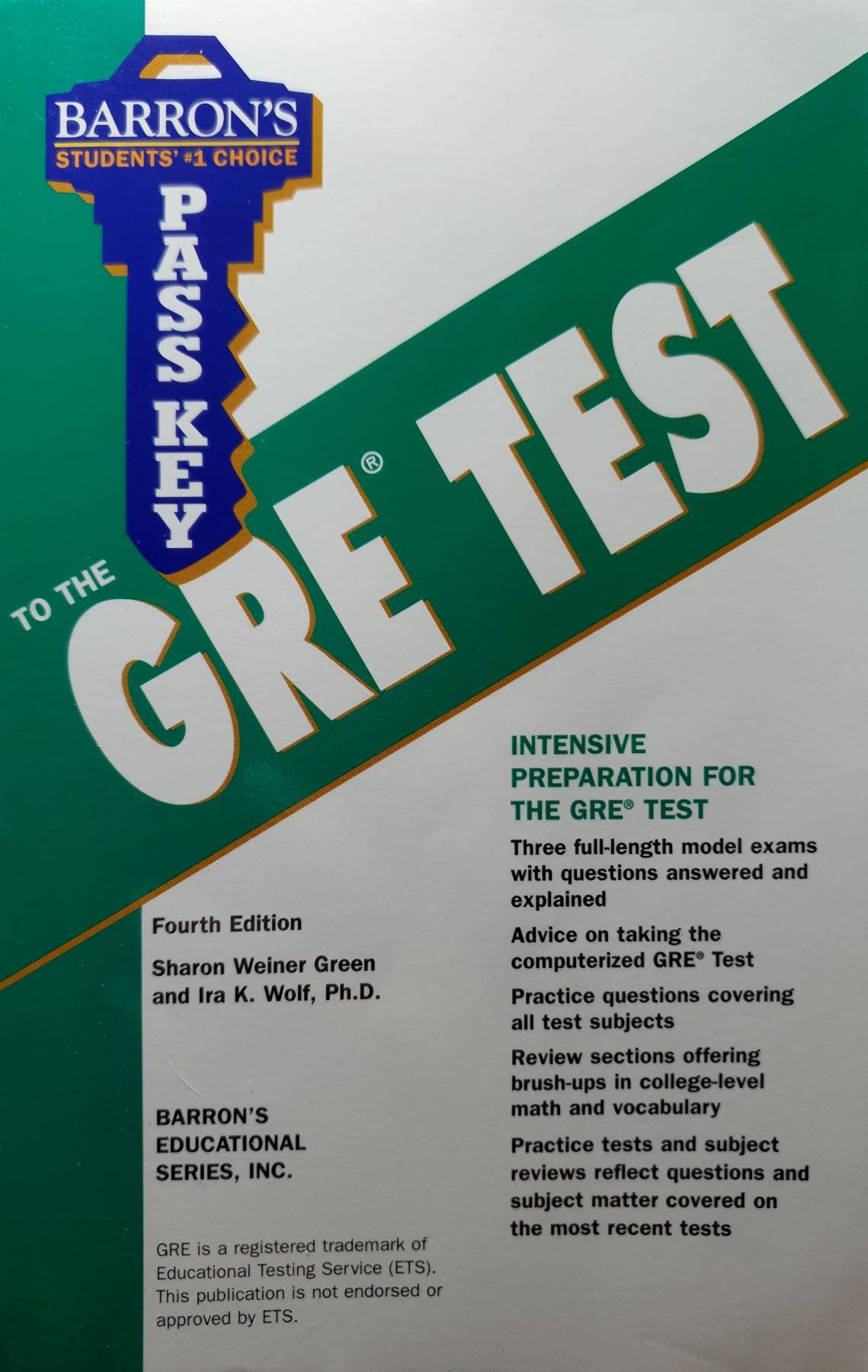 Barron's Pass Key to the GRE Test: Graduate Record Examination (Paperback)