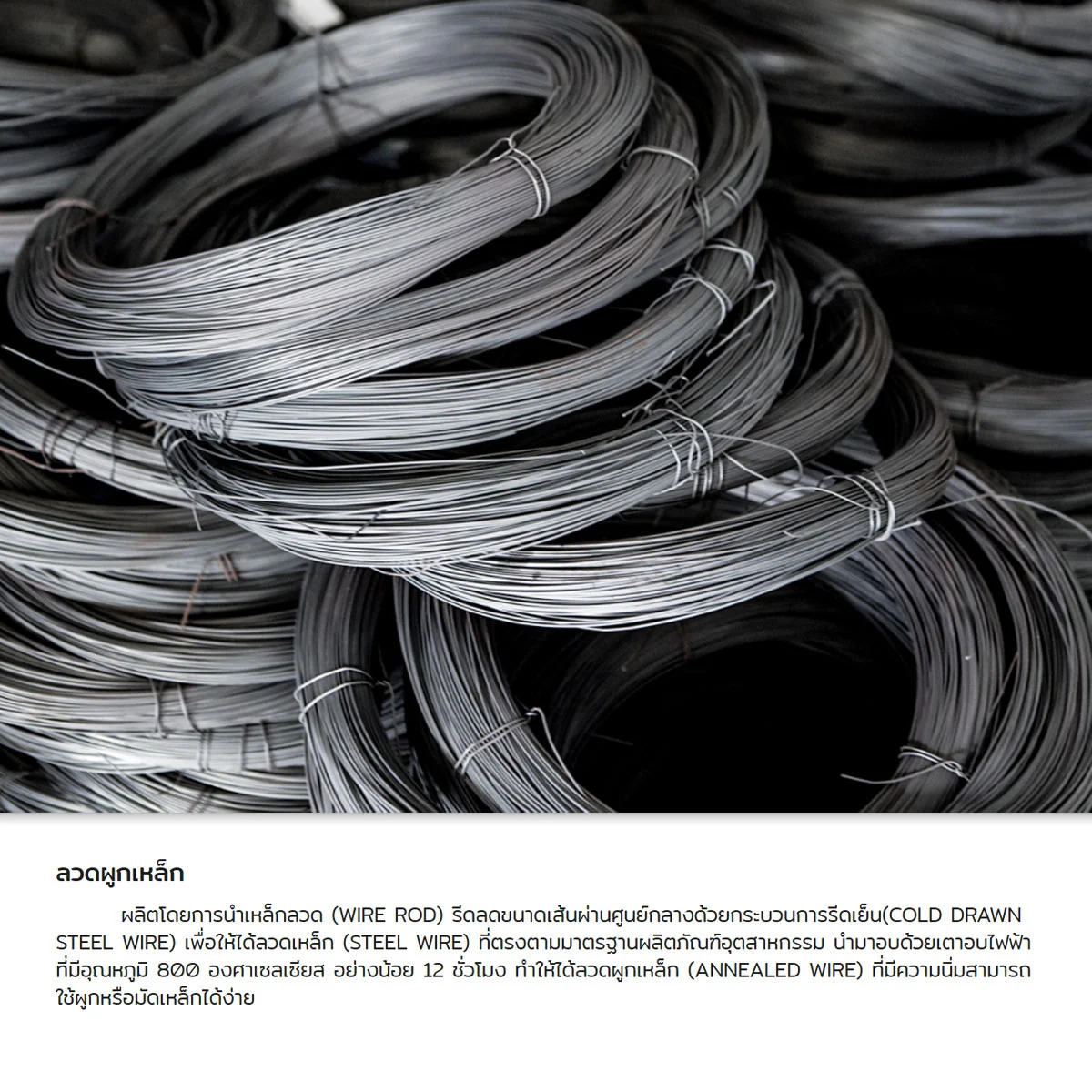 ลวดผูกเหล็ก ลวดมัดเหล็ก(ลวดดำ) เบอร์ 18 ราคาถูก [แบ่งขายเป็นกิโล/ขด]