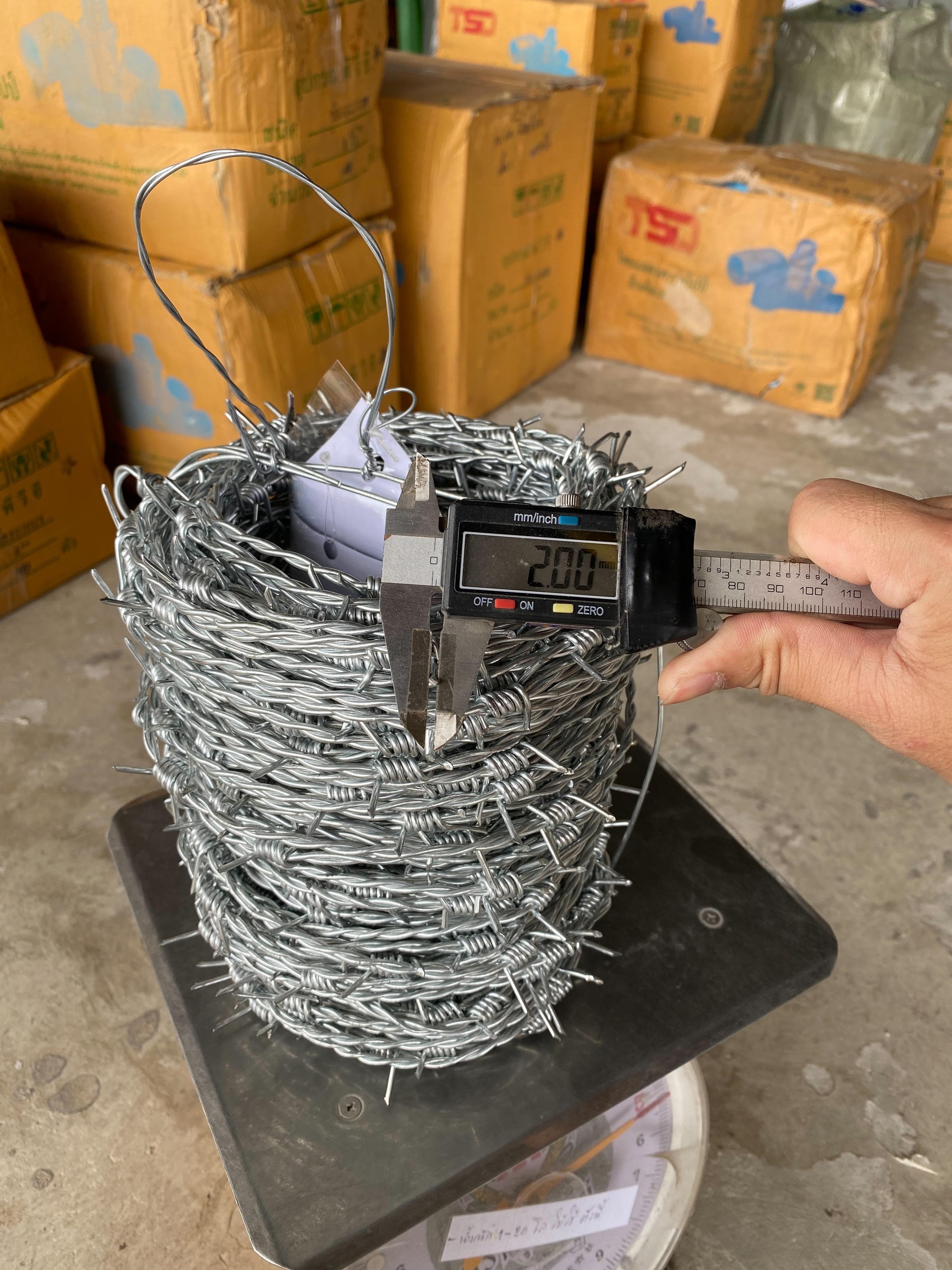 ลวดหนาม KingsMan ยาว 60 เมตร ลวด2.0mm เบอร์#14 ขดละ 5 kg ชุบกัลวาไนซ์กันสนิม [ขายปลีก/ส่ง]