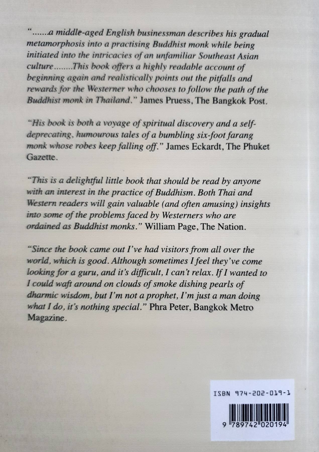 Phra Farang: An English Monk in Thailand By: Pannapadipo, Peter Phara