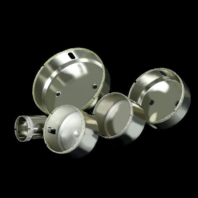 โฮลซอเจาะกระเบื้อง ดอกสีเงินหัวเพชร ยี่ห้อ KingsMan สำหรับเจาะหินเกรนิต กระจก และเซรามิค [ขายปลีก/ส่ง]