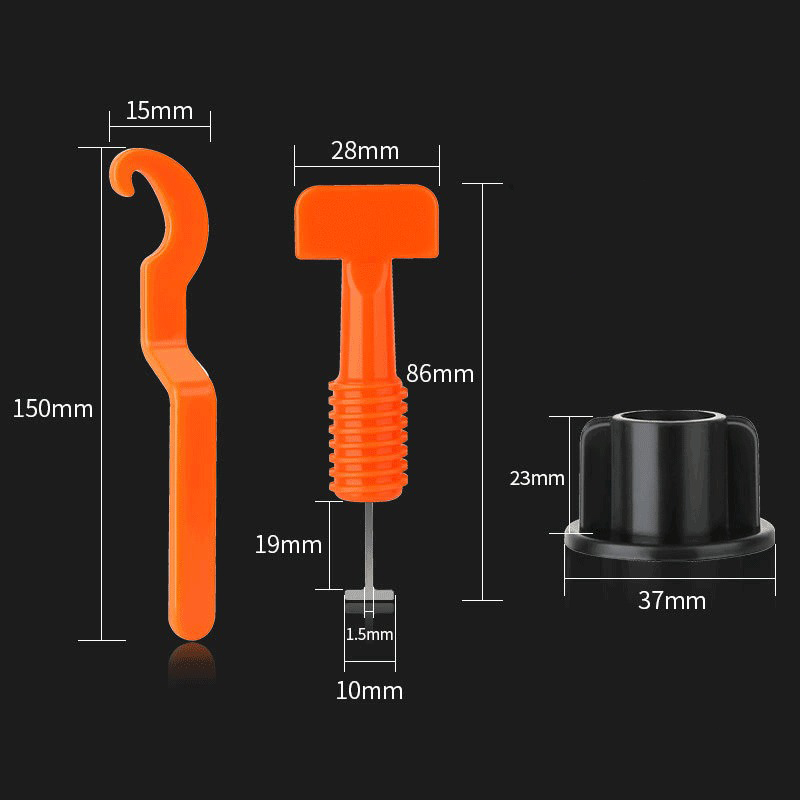 อุปกรณ์ปรับระดับกระเบื้อง KingsMan [แพ็ค50ชิ้น] พร้อมด้ามขัน