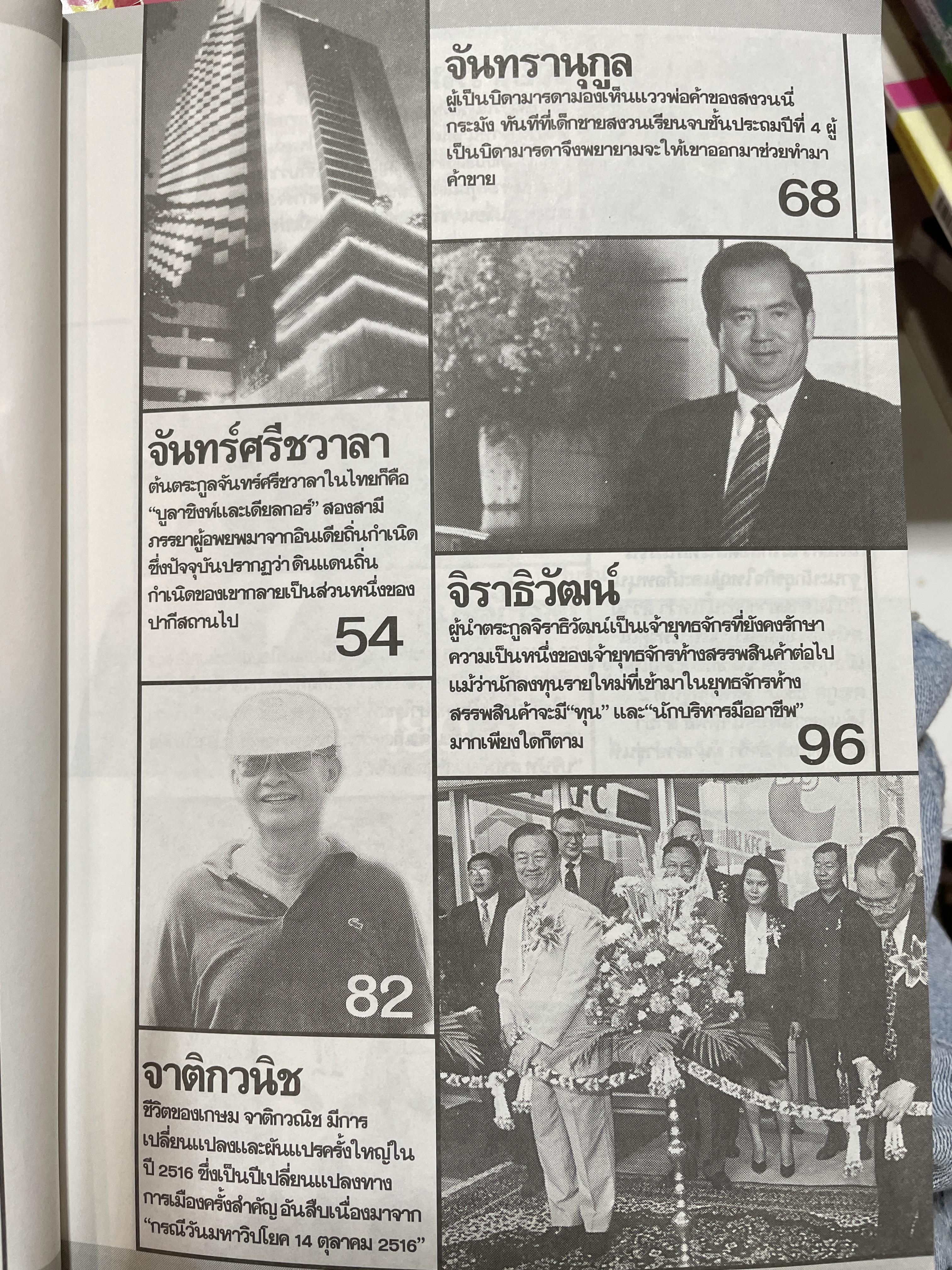 ตำนานชีวิตเจ้าสัว. 55 ตระกูลดัง ภาค 1. จากเสื่อผืนหมอนใบ สู่เส้นทางธุรกิจที่ยิ่งใหญ่ในเมืองไทย ผู้เขียน ธนวัฒน์ ทรัพย์ไพบูลย์