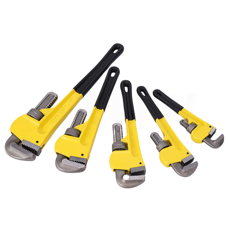 ประแจขันท่อ KingsMan ประแจจับแป๊บ แบบขาเดี่ยว สีเหลือง ผลิตจากเหล็กคุณภาพสูง ทนทาน