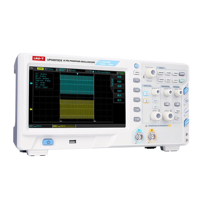 UNI-T UPO2072CS 70 mhz 2 Channels Ultra Phosphor Digital Oscilloscope
